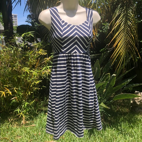 Romy Dresses & Skirts - Romy size S Romy A-line Navy Striped Dress 💙